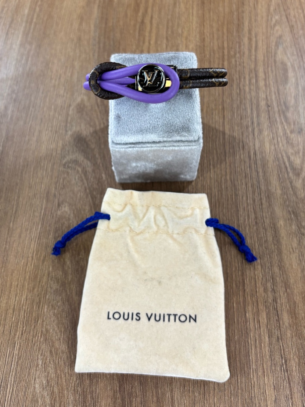 Louis Vuitton Keep It Bracelet M8092 Monogram Canvas Purple Black Hardware Made